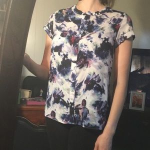 Vera Wang Abstract floral blouse
